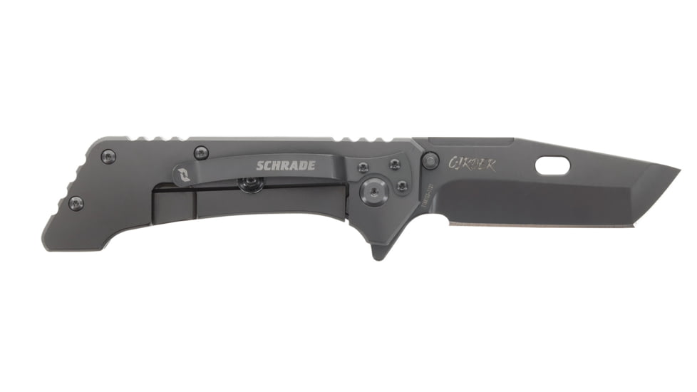 Schrade Girder Folding Knife, AUS-8 Tanto Blade, Stainless Steel Handle, 1182505