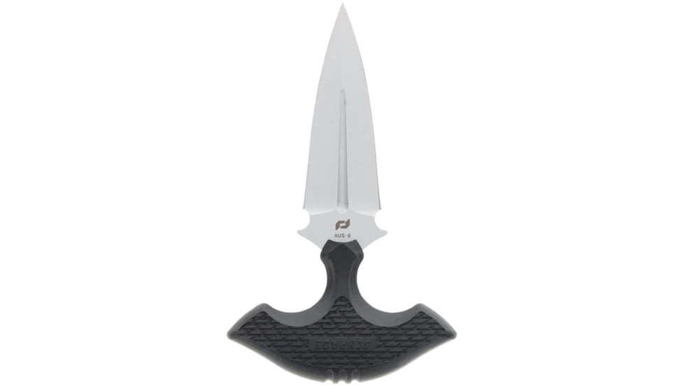 Schrade MOE Fixed Blade, 3in, AUS-8 Blade, Titunium Nitride Push Dagger Blade, Blade Rubberized Handle, 1182518