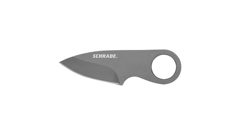 Schrade Pocket Money/Card Clip Full Tang Fixed Blade Knives, 8Cr13MoV Stainless Steel, Drop Point, SCHCC1CP