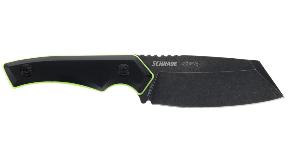 Schrade Stryche Fixed Blade Knife, 2.75in, Stainless Steel, Cleaver Blade, Black Matte G-10 Handle, 1159328