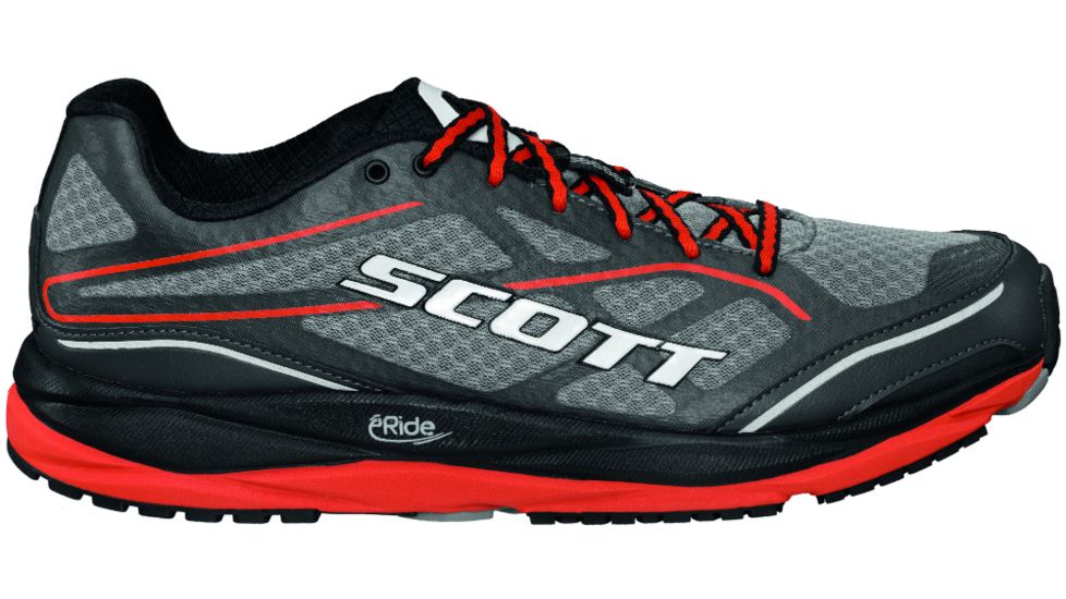 AF/ Support Road Running Shoe - Mens-Grey/Orange-Medium-9.5