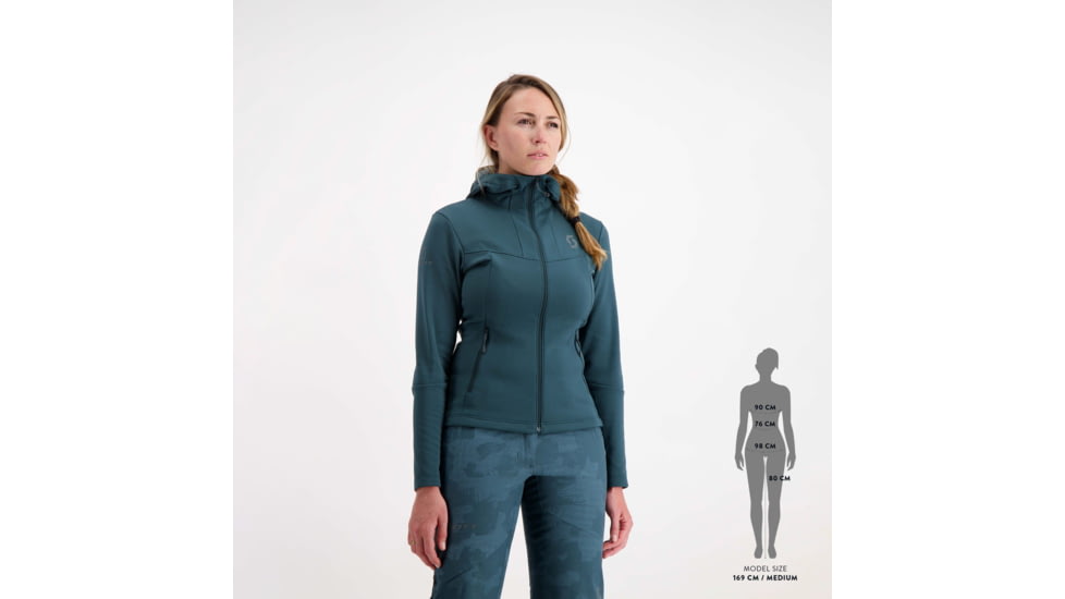 SCOTT Defined Mid Hoody Jacket - Womens, Aruba Green, 2XS, 2918337334005