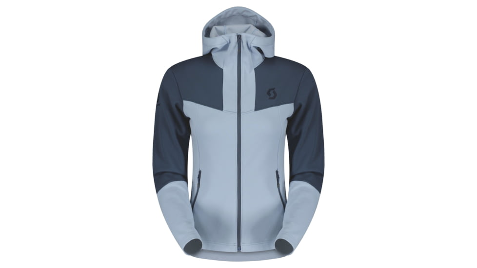 SCOTT Defined Mid Hoody Jacket - Womens, Glace Blue/Metal Blue, 2XS, 2918337370005