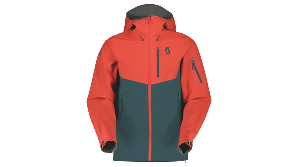 SCOTT Explorair 3L Jacket - Mens, Magma Red/Aruba Green, Small, 2837517374006