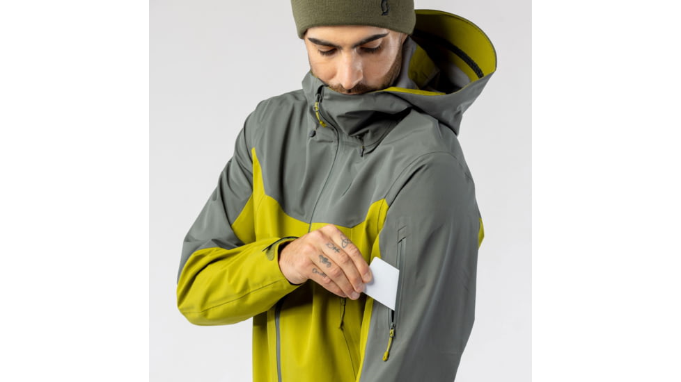 SCOTT Explorair 3L Jacket - Mens, Shadow Grey/Meadow Green, Extra Large, 4215467858012
