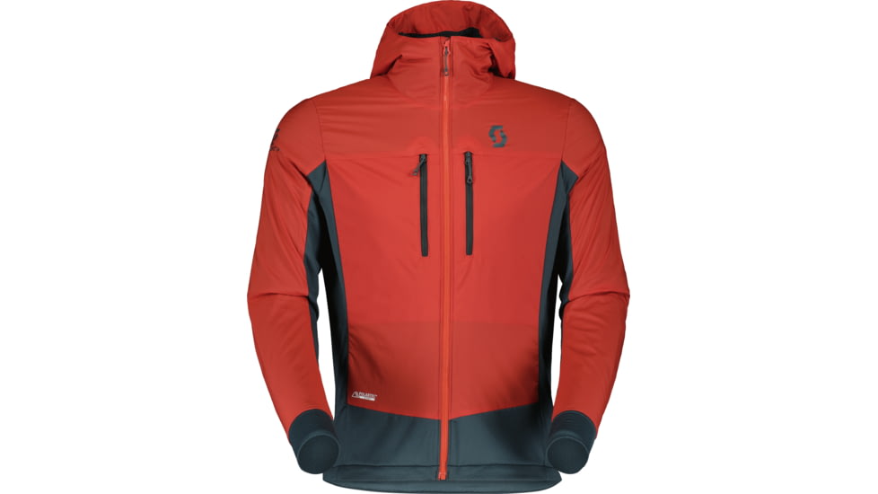 SCOTT Explorair Alpha Hoody Jacket - Mens, Magma Red/Aruba Green, Medium, 2917987374007
