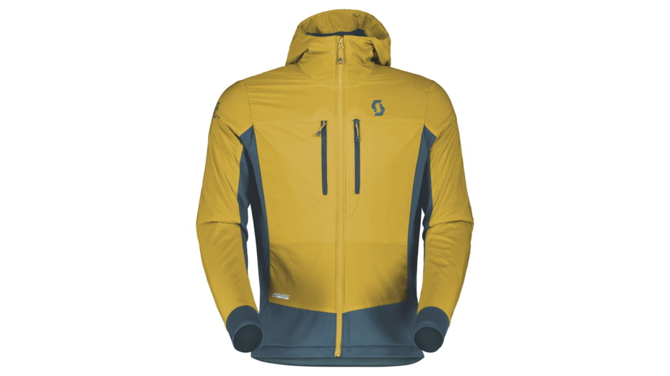 SCOTT Explorair Alpha Hoody Jacket - Mens, Mellow Yellow/Metal Blue, Extra Small, 2917987376005