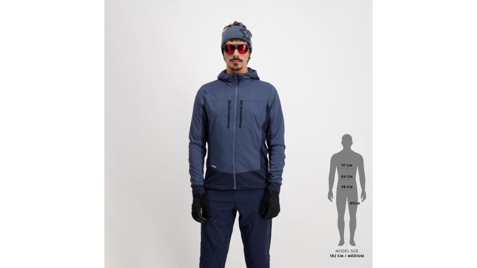 SCOTT Explorair Alpha Hoody Jacket - Mens, Metal Blue/Dark Blue, Medium, 2917987378007