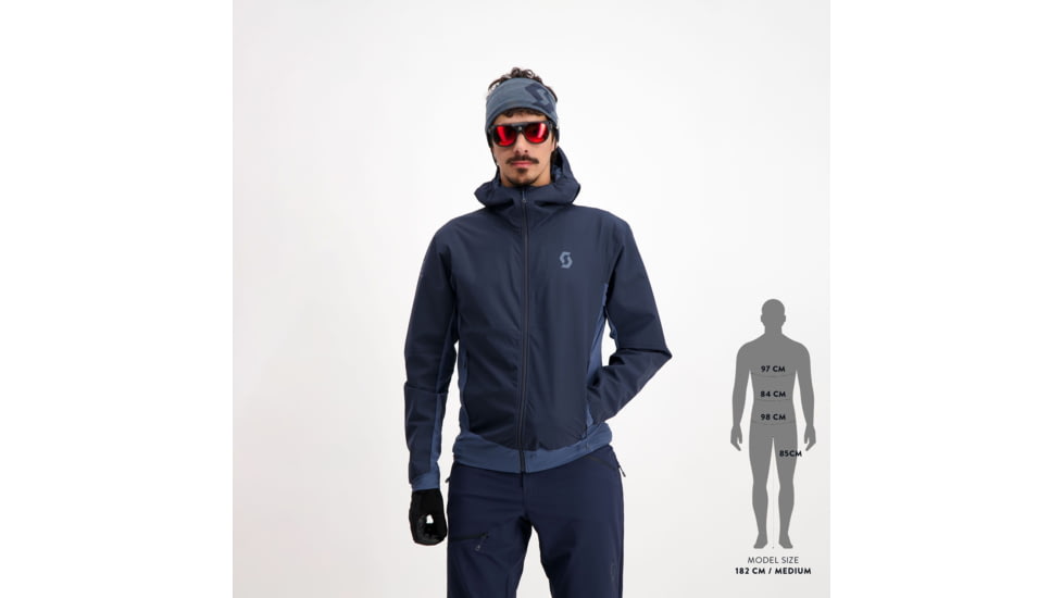 SCOTT Explorair Hybrid LT Jacket - Mens, Dark Blue/Metal Blue, Large, 2918547367008