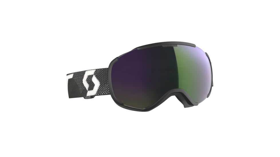 SCOTT Faze II Goggle, Black/White/Enhancer Green Chrome, 2718161007314