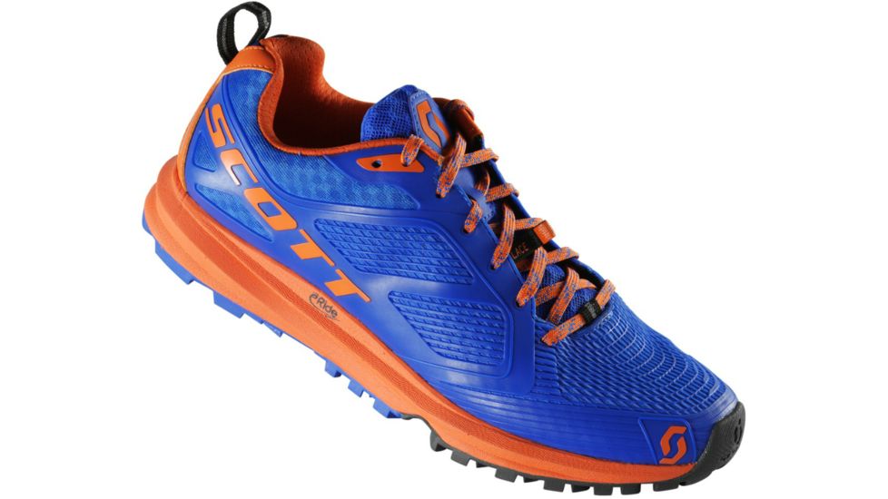 Kinabalu Enduro Trail Running Shoe - Mens-Blue/Orange-Medium-9.5