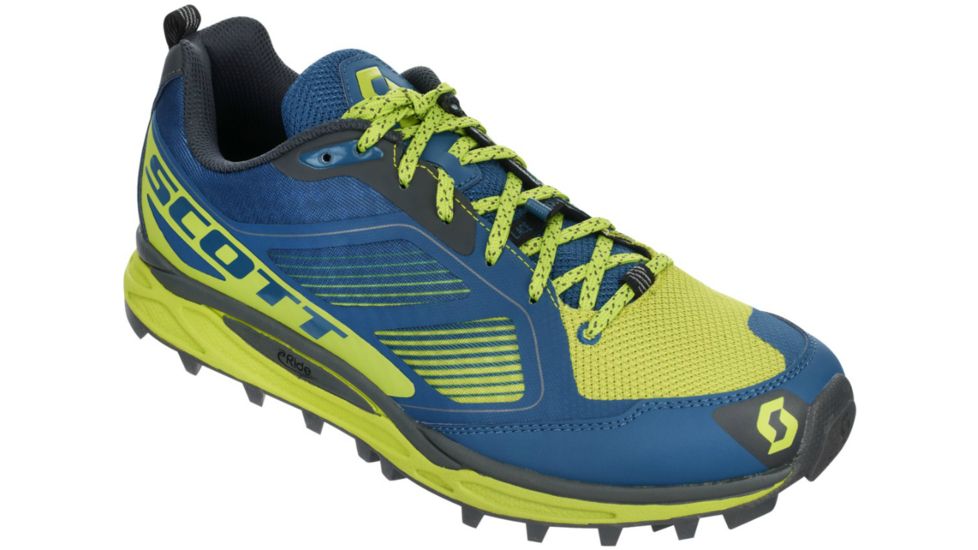 Kinabalu SuperTrac Trail Running Shoe - Mens-Blue/Yellow-Medium-10.5