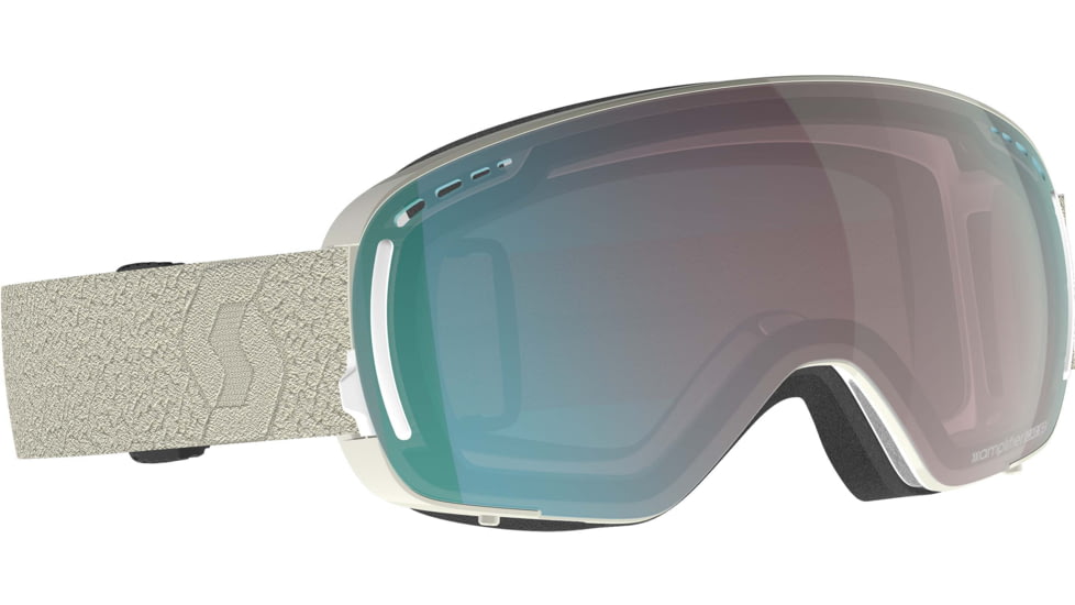 SCOTT LCG Compact Goggle, Light Beige/Enhancer Aqua Chrome, 2778327362351