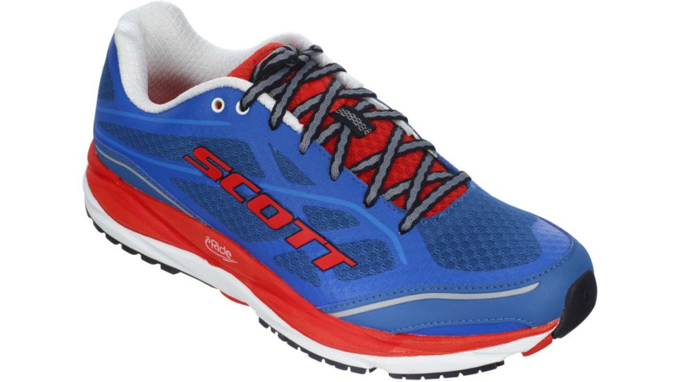 SCOTT Palani Support Road Running Shoe - Men's-Blue/Red-Medium-8