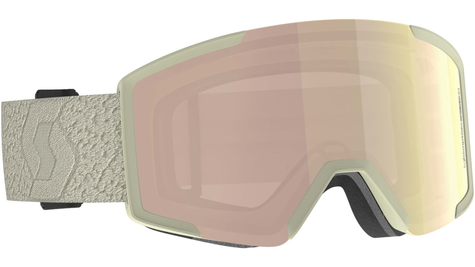 SCOTT Shield Goggle, Light Beige/Enhancer Rose Chrome, 2778377362348