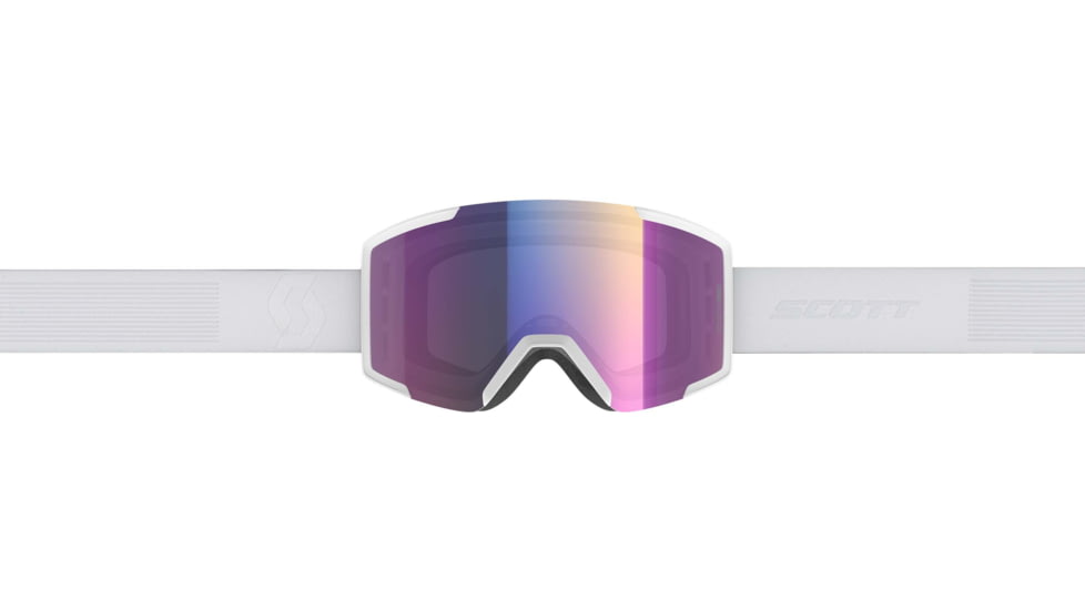 SCOTT Shield Goggle, Mineral White/Enhancer Teal Chrome, 2778377414315