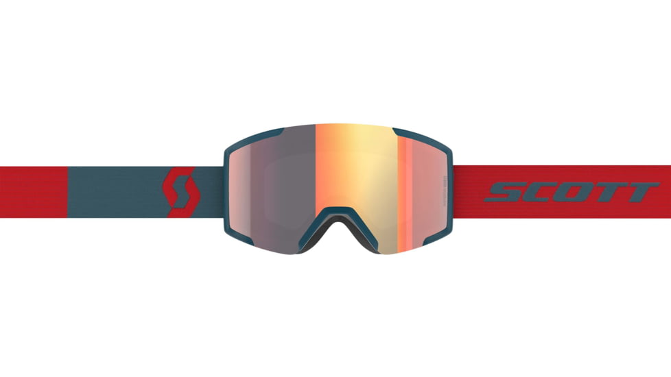 SCOTT Shield Goggle, Neon Red/Aruba Green/Solar Red Chrome, 2778377411308