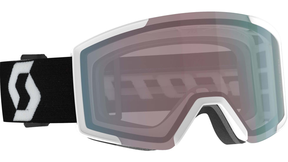 SCOTT Shield Goggle, Team White/Black/Enhancer Aqua Chrome, 2778377068351
