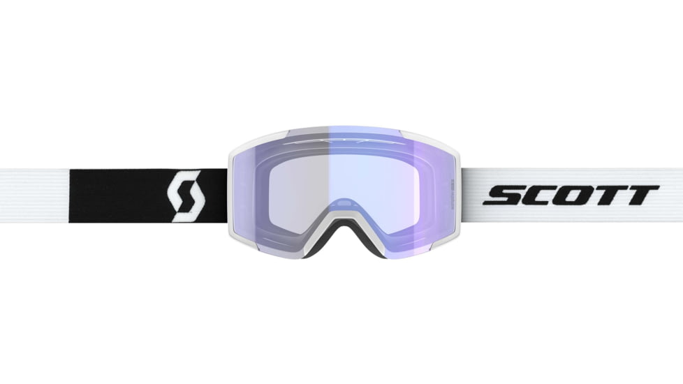 SCOTT Shield Goggle, Team White/Black/Illuminator Blue Chrome, 2778377068342
