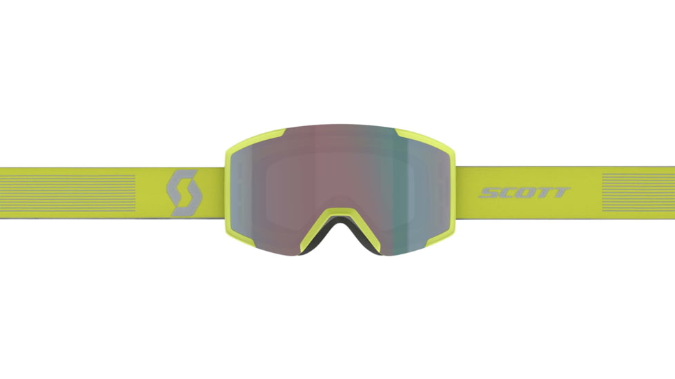 SCOTT Shield Goggle, Virescent Yellow/Light Grey/Enhancer Aqua Chrome, 2778377410351