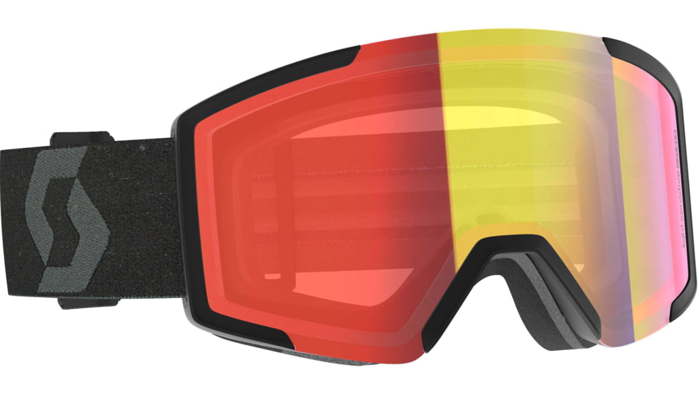 SCOTT Shield LS Goggle, Mineral Black/Light Sensitive Red Chrome, 2778367413341