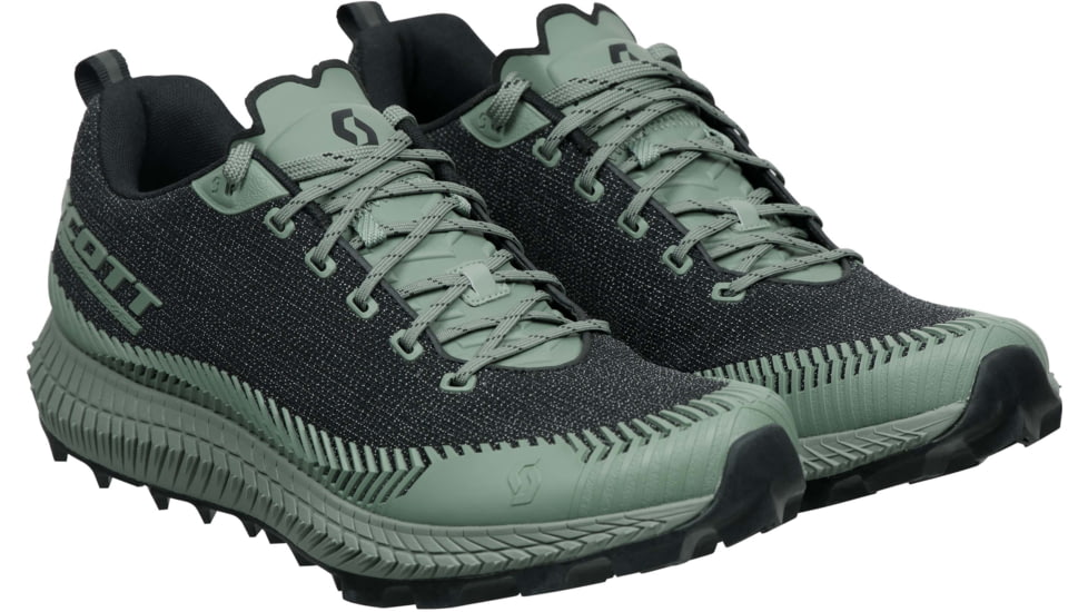 SCOTT Supertrac Ultra RC Shoes - Mens, Black/Frost Green, 9.5, 2676827133009-9.5