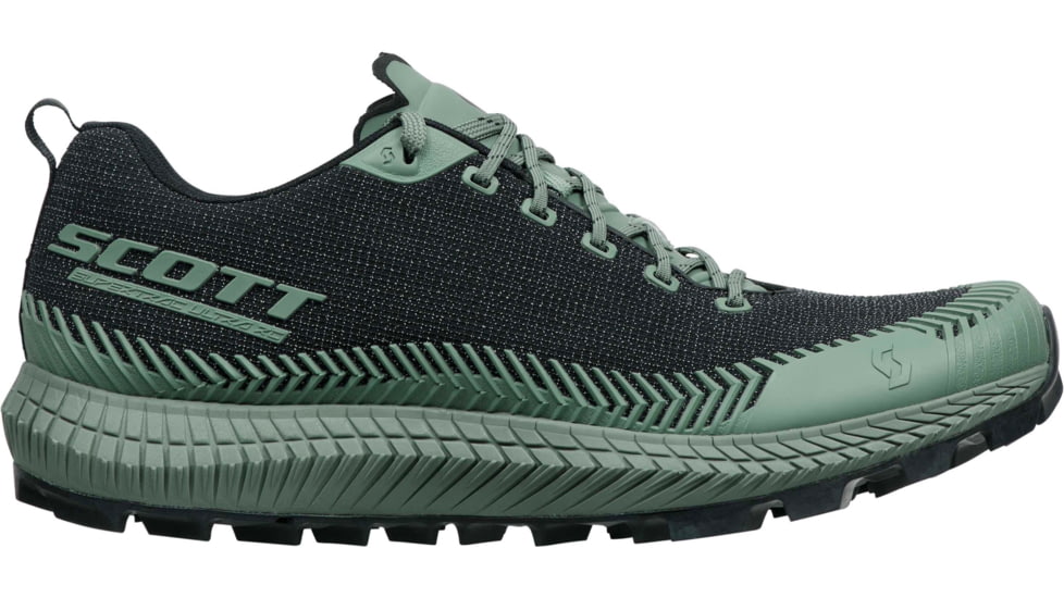 SCOTT Supertrac Ultra RC Shoes - Mens, Black/Frost Green, 9.5, 2676827133009-9.5