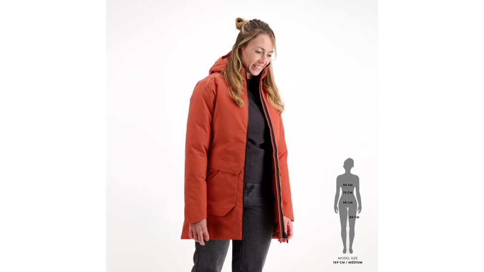 SCOTT Tech Coat 3L Jacket - Womens, Earth Red, Small, 4001237368008