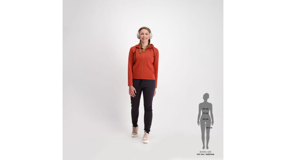 SCOTT Tech Zip Hoody - Womens, Earth Red, Large, 4032917368012