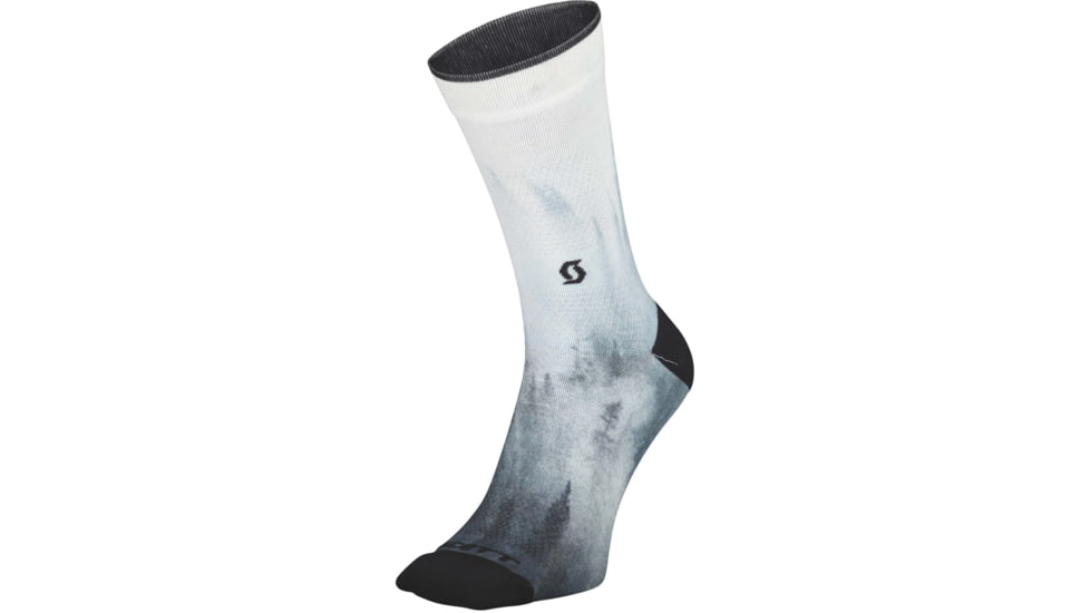 SCOTT Trail Tree Crew Socks, Black/White, 39-41, Medium, 2894851007394-39-41
