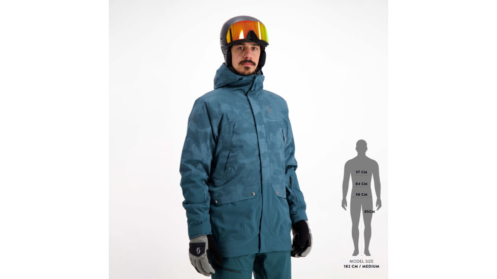 SCOTT Ultimate Dryo Plus Jacket - Mens, Aruba Green Print, Medium, 2918577363007