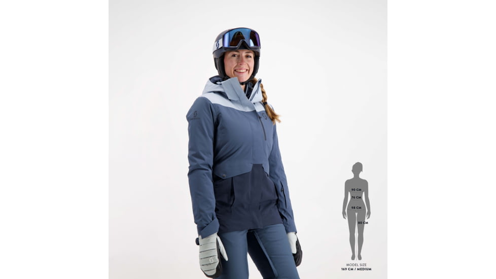 SCOTT Ultimate Dryo Plus Jacket - Womens, Glace Blue/Metal Blue, 2XS, 2918707370005