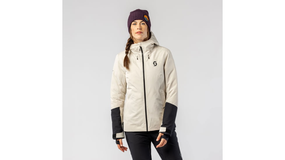 SCOTT Ultimate Dryo Tech Jacket - Womens, Dust White/Black, Large, 4199047681012
