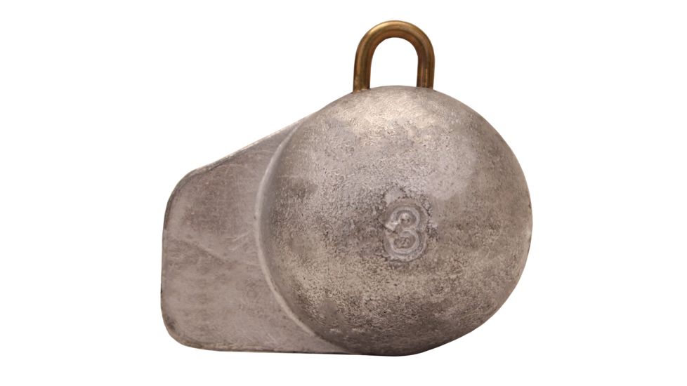 Scotty 1017 3 lb. Lead Weight, Round w/Rudder, 1017
