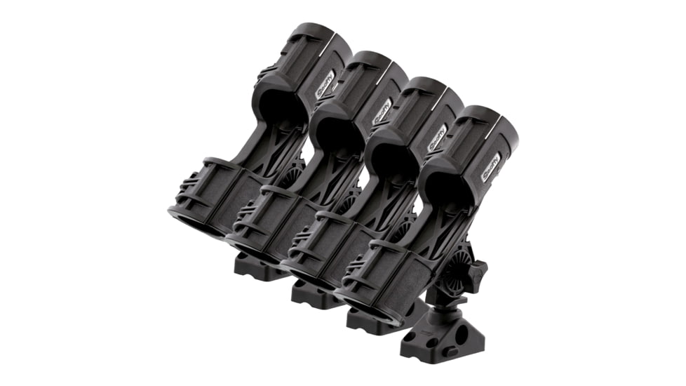 Scotty 400 Quad Orca Rod Holder w/241L Combination Side/Deck Mount, 0400-BK-QUAD