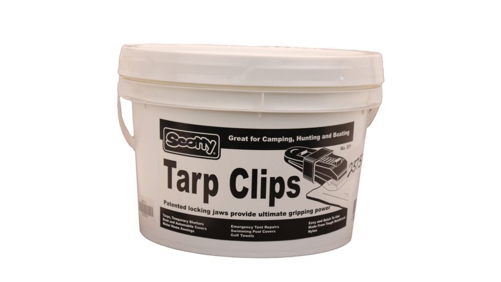 Scotty 60 Tarp Clips,Yellow in a display bucket 0301-YL