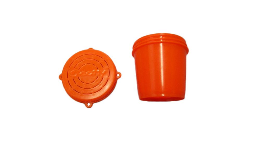 Scotty Crab Diner Bait Jar c/w Lid 1/2 Litre Fluore, Orange 620529