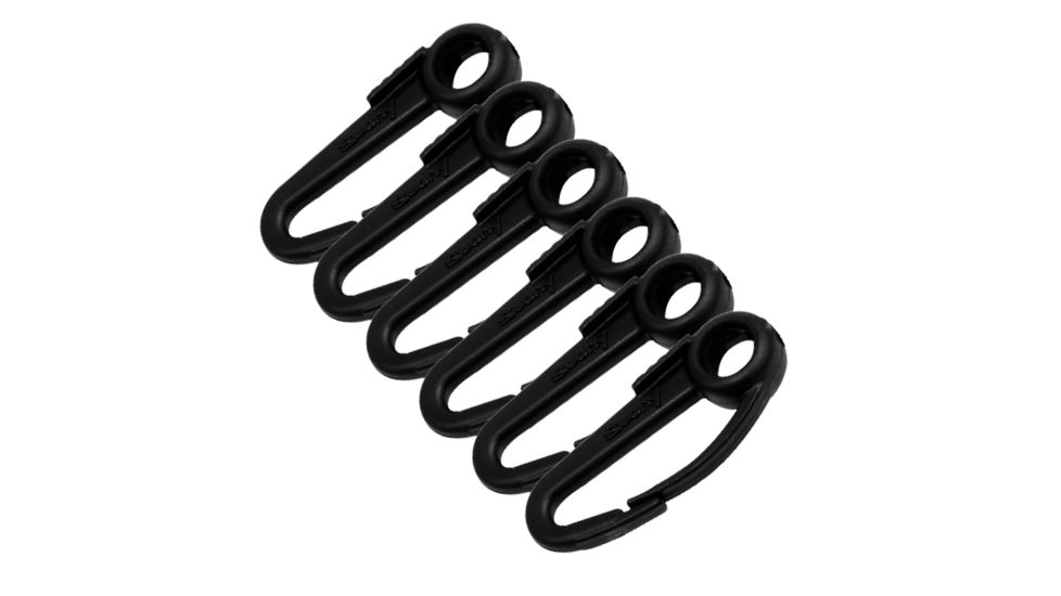 Scotty 590 Snap Hook, 6 Pack, Black, 0590-BK