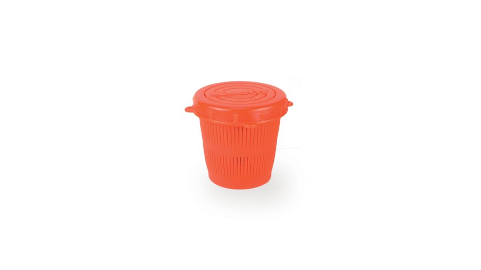 Scotty 672 Vented Bait Jar w/ Quick Lock Threaded Lid, 0.5 Litre, Fluorescent Red, 0672
