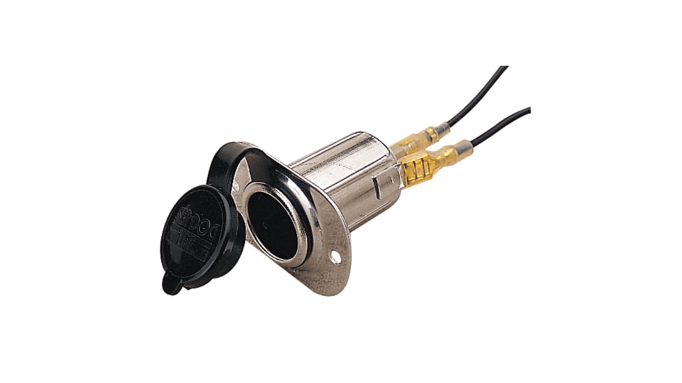 Sea-Dog 12-Volt Power Socket - Stainless Steel Socket, Molded Cap, 426053-1
