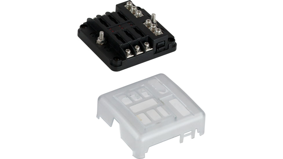 Sea-Dog Blade Style LED Indicator Fuse Block w/Negative Bus Bar - 6 Circuit 79255
