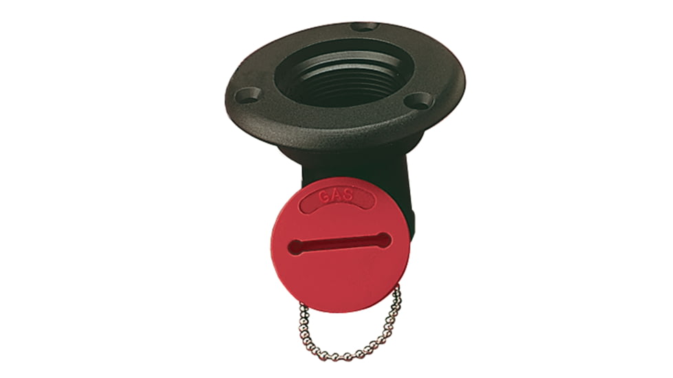 Sea-Dog Deck Fill With Slotted Cap With Red Cap, Black, 357010-1
