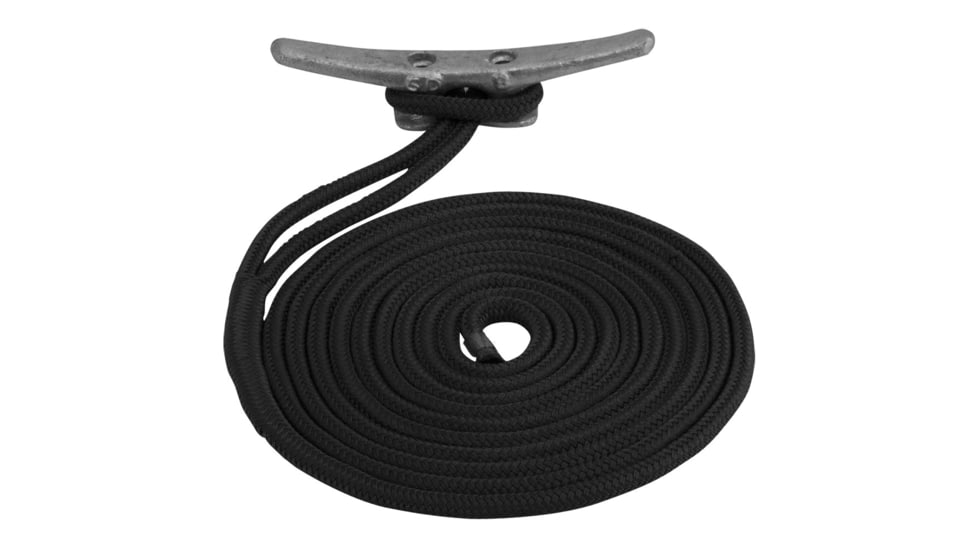 Sea-Dog Double Braided Nylon Dock Line - 1/2&quot; x 15' - Black 77293