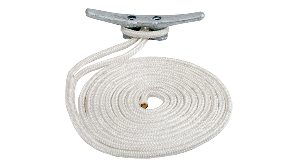 Sea-Dog Double Braided Nylon Dock Line - 3/4in x 25ft - White, 302119025WH-1