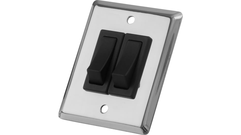 Sea-Dog Double Gang Wall Switch - Stainless Steel 77208