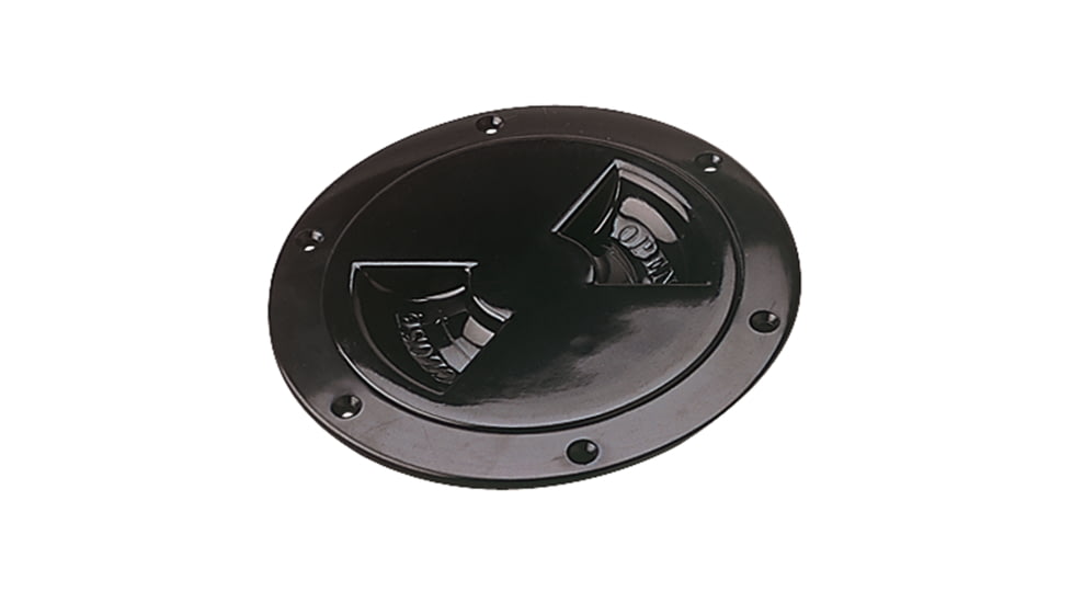 Sea-Dog Screw Out Deck Plate - 4-7/16, Black, 337145-1