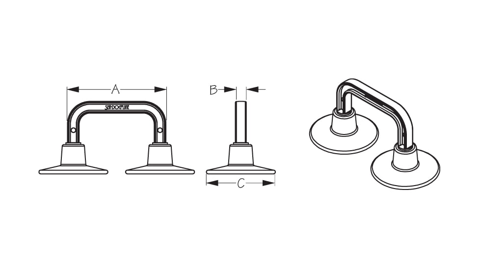 Sea-Dog Sea Dog Suction Cup Handle, 490050-1