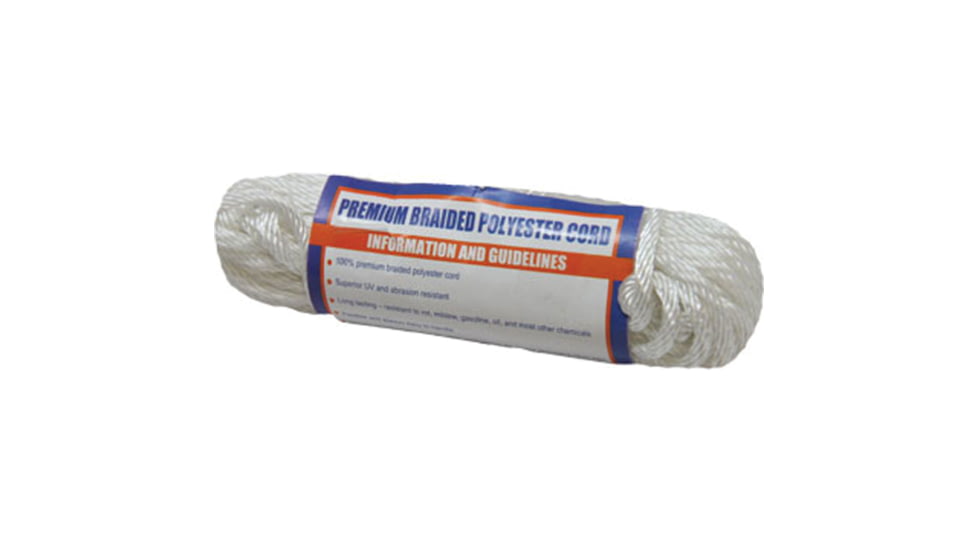 Sea-Dog Solid Braid Polyester Utility Cordage - 1/8in x 50ft, White, 303303050WH-1