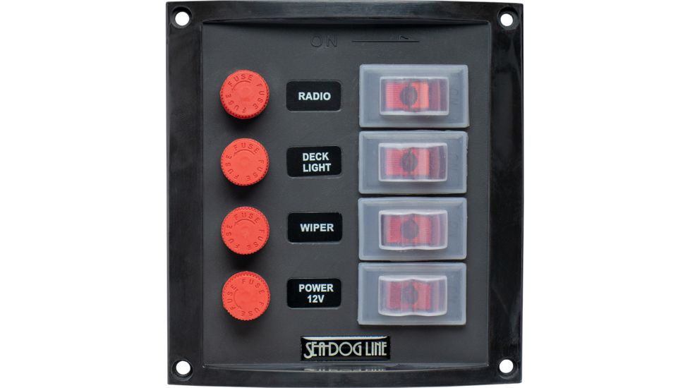 Sea-Dog Splash Guard Switch Panel Vertical - 4 Switch 79028