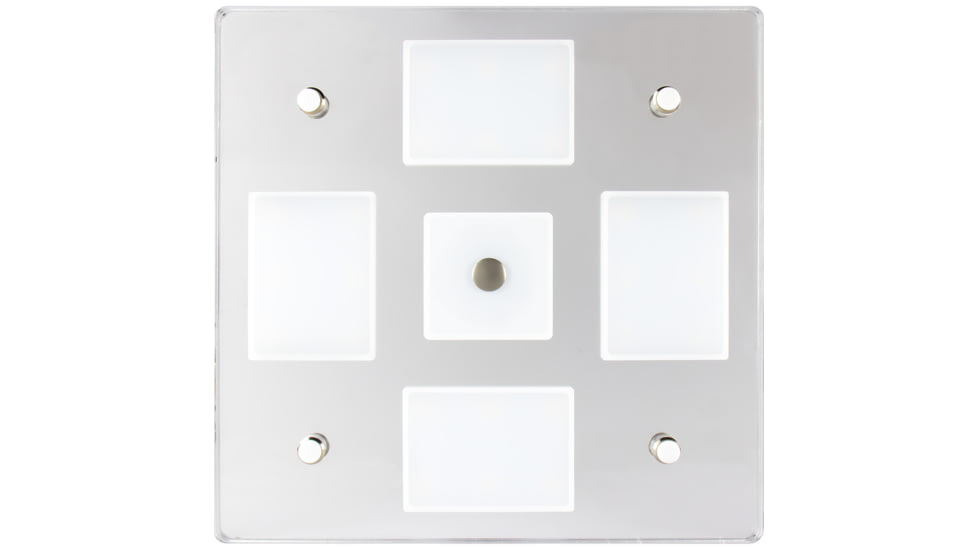 Sea-Dog Square LED Mirror Light w/On/Off Dimmer, White/Blue, 401840-3